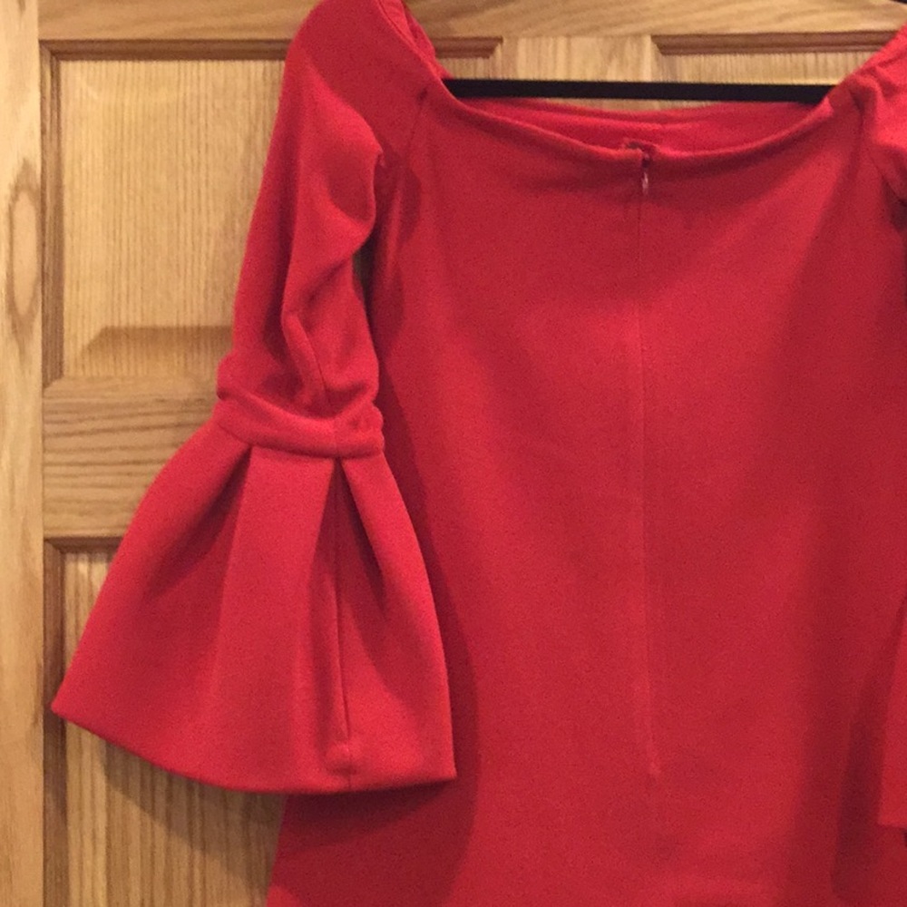 Alexis  Red Emery Off-the-shoulder Crepe Dress - Picture 5 of 8